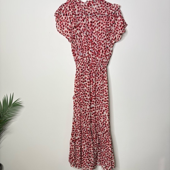 Munthe Red Pattern Maxi Dress Silk Blend - Picture 5 of 5